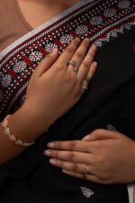 Phulia – Red and Black Pure Khadi Cotton Handloom Saree - Image 5