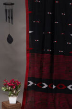 Phulia – Black Modern Pure Khadi Cotton Handloom Saree