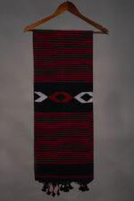 Phulia – Black Modern Pure Khadi Cotton Handloom Saree - Image 2