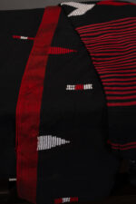 Phulia – Black Modern Pure Khadi Cotton Handloom Saree - Image 3