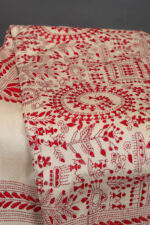 Bolpur – Red Warli Art Tussar Silk Kantha Saree - Image 4