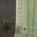 Phulia – Mint Green Pure Cotton Handloom Jamdani Saree