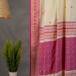 Phulia – Pink and Orange Hearts Pure Khadi Cotton Handloom Saree