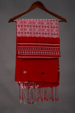 Phulia – Red Pure Khadi Cotton Handloom Saree - Image 2