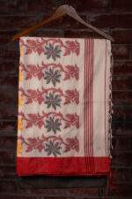 Phulia – Multicolour Floral Pure Cotton Handloom Jamdani Saree - Image 2