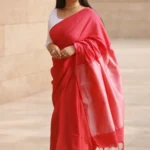 Phulia – Raspberry Pink Handwoven Saree with Lustrous Metallic Highlights