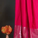 Phulia – Raspberry Pink Handwoven Saree with Lustrous Metallic Highlights