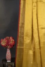 Phulia – Handwoven Honey Gold Raga Tissue Silk Saree