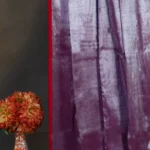 Phulia – Handwoven Lavender Raga Tissue Silk Saree