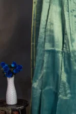 Phulia – Handwoven Apple Green Raga Tissue Silk Saree