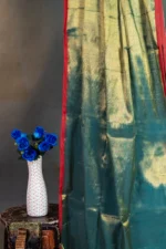 Phulia – Handwoven Sea Green Raga Tissue Silk Saree