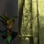 Phulia – Handwoven Moss Green Raga Tissue Silk Saree