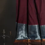Phulia – Maroon Handwoven Saree with Lustrous Metallic Highlights
