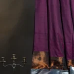 Phulia – Wine Handwoven Saree with Lustrous Metallic Highlights