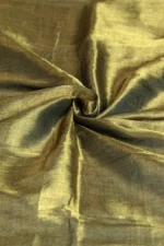 Phulia – Handwoven Copper Gold Raga Tissue Silk Saree - Image 3