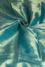 Phulia – Handwoven Apple Green Raga Tissue Silk Saree - Image 3