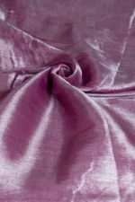 Phulia – Handwoven Lavender Raga Tissue Silk Saree - Image 3