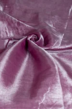 Phulia – Handwoven Lavender Raga Tissue Silk Saree - Image 3