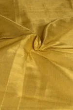 Phulia – Handwoven Honey Gold Raga Tissue Silk Saree - Image 3