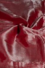 Phulia – Handwoven Dusty Rose Raga Tissue Silk Saree - Image 3