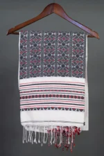 Phulia – Red and Black Hearts Pure Khadi Cotton Handloom Saree - Image 3