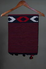 Phulia – Dark Blue Modern Pure Khadi Cotton Handloom Saree - Image 3