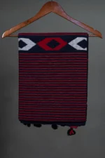 Phulia – Dark Blue Modern Pure Khadi Cotton Handloom Saree - Image 3