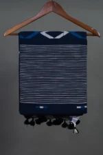 Phulia – Midnight Blue Modern Pure Khadi Cotton Handloom Saree - Image 4