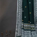 Phulia – Green and White Floral Design Pure Cotton Handloom Saree